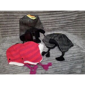 Lot of 5 All In Motion Striped Sherpa Lined Trapper Hat OS Warm Lined